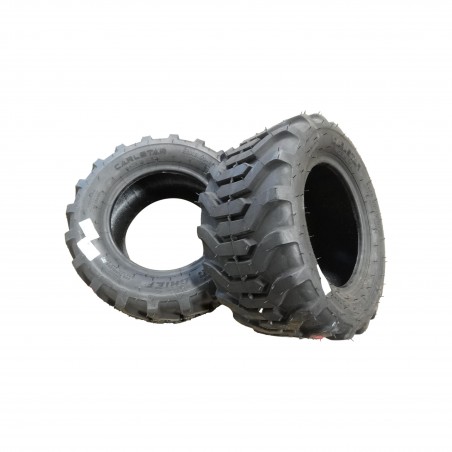 TWO 20X8.00-10 Carlstar (Carlisle) Trac Chief R-4 Industrial Lug Tires 4 ply TL