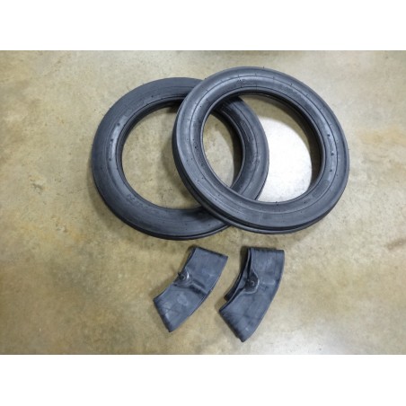 TWO 4.00-19 ATF Farm King Tri-Rib Front Tractor Tires 6 ply  WITH Tubes