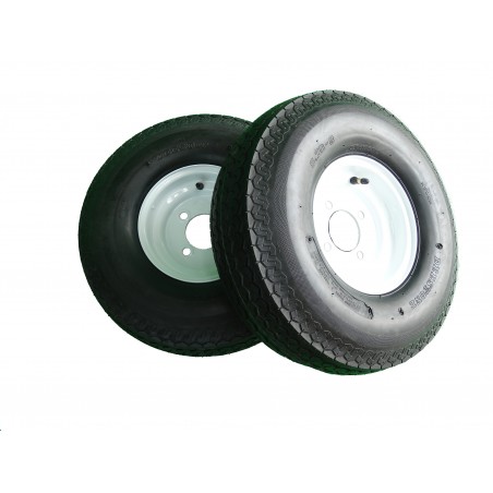 TWO 5.70-8 Deestone D901 Trailer Tires 8 ply on 4 Hole Wheels