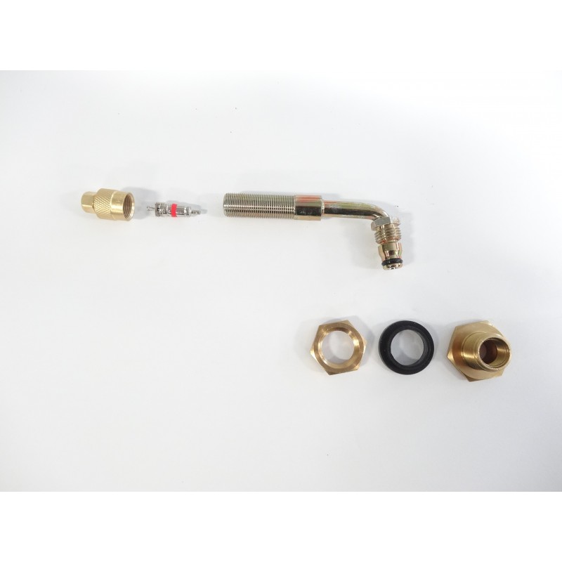 TWO Large Bore 3" Bent Tire Valves with Spuds OTR Road Graders Dirt