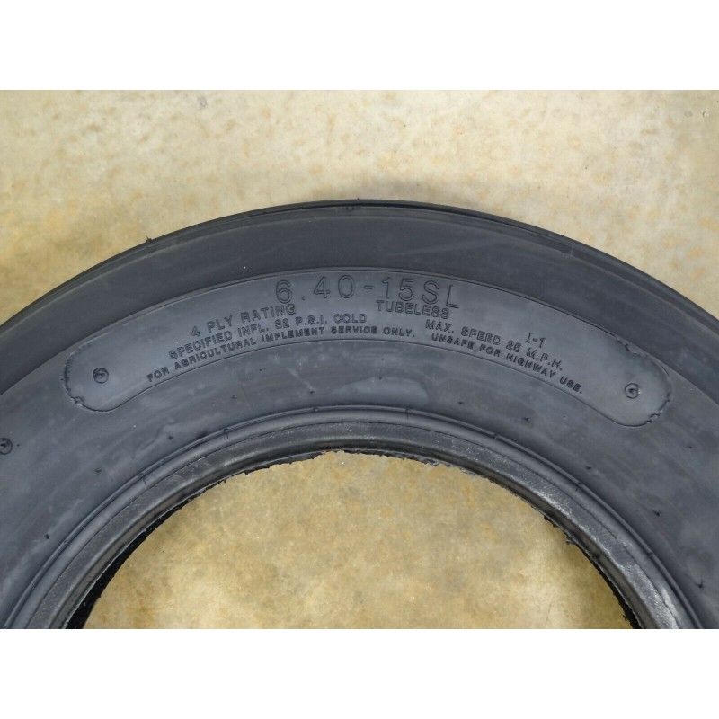 6.40-15 American Farmer I-1 Rib Implement Tire 4 ply Tubeless 6.40-15SL