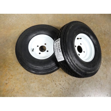 TWO 5.70-8 Hi-Run SU02 Trailer Tires 8 ply rated on 4 Hole Wheels